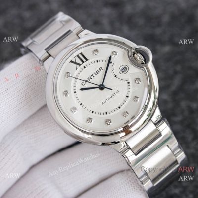 Swiss 2824 Cartier Ballon Bleu de 42mm Stainless steel Copy Watch